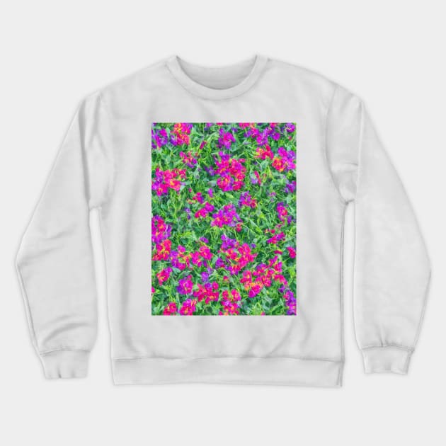 Snapdragon Symphony Vector Art Pattern Crewneck Sweatshirt by MBSCREATIVES